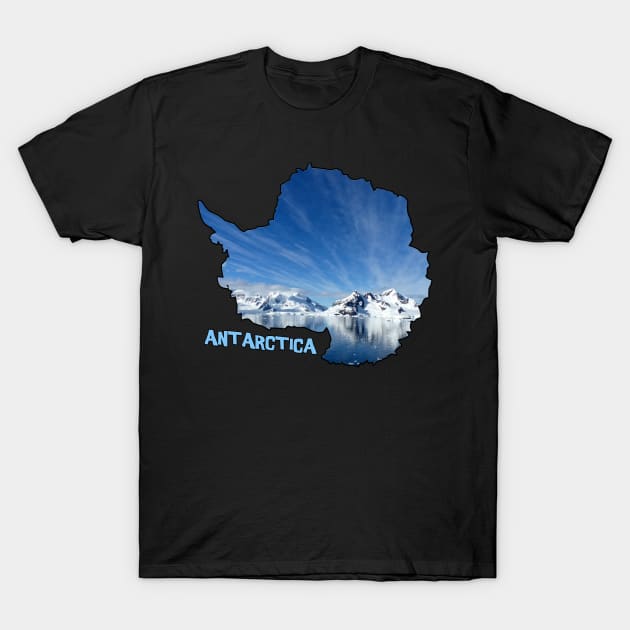 Antarctica Coastline T-Shirt by gorff